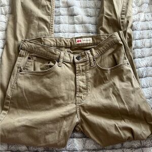 Men Wrangler Slim Straight Khaki Pants